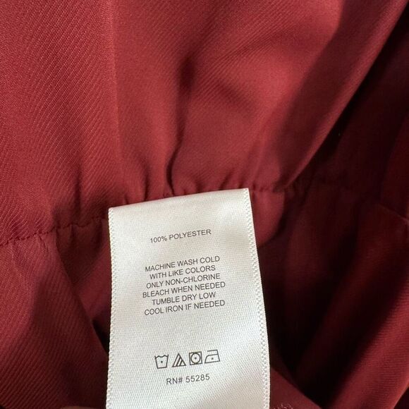 Express Burgundy Red Long Sleeve Mock Neck Mini Casual Dress XL - Picture 5 of 8